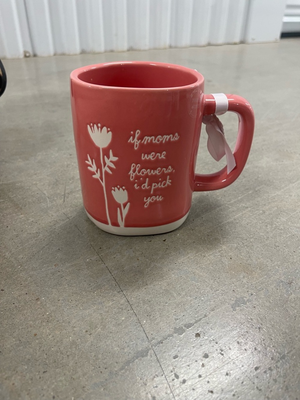 Rae Dunn IF MOMS WERE FLOWERS pink floral mug - 19.5oz Brand New!